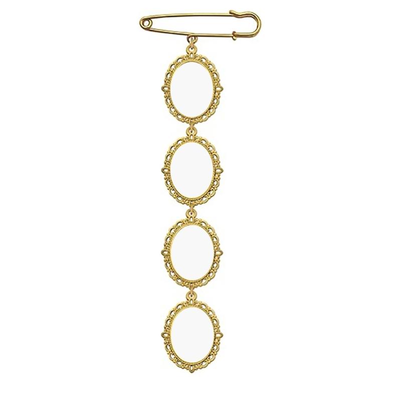 Photo Charm Groom Boutonniere Pin Picture Charm Brooch Pin Photo Brooch Suitable for Wedding Bouquet or Boutonniere