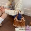 Korean-Style Plush Suede Shoulder Bag for Women - 2025 Fashion