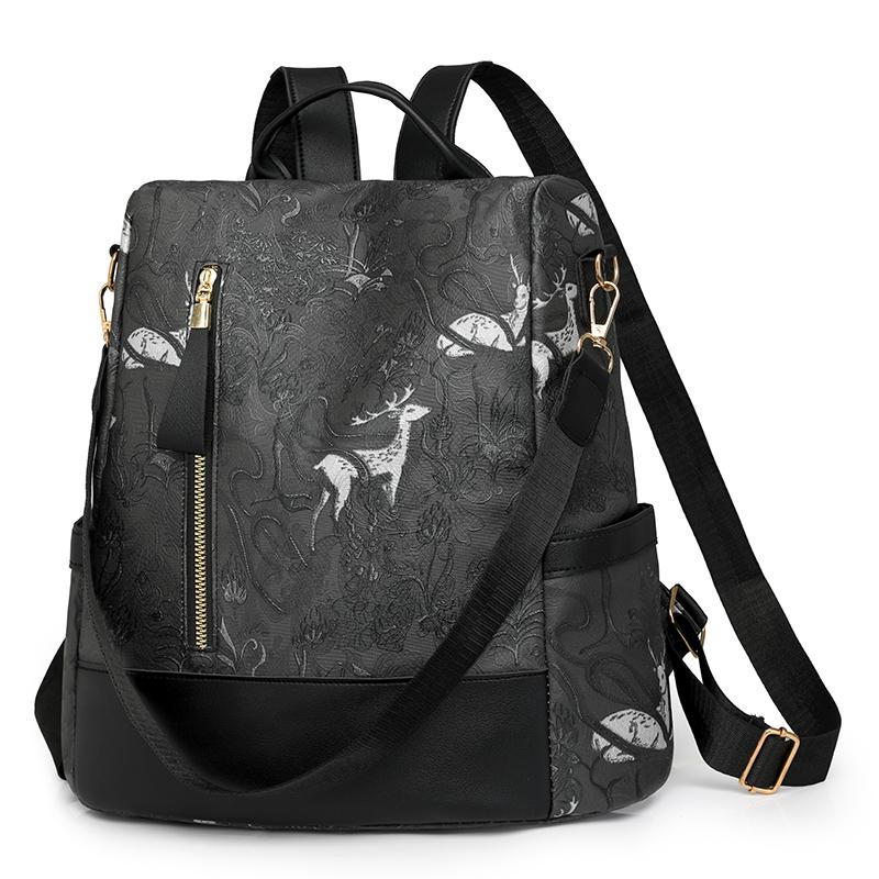 Rucsac imprimat pentru femei Rucsac ușor de mare capacitate Geantă de umăr impermeabilă multifuncțională