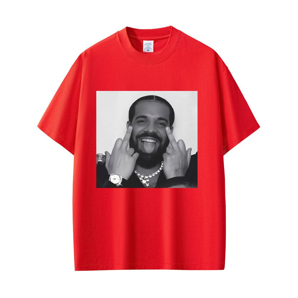 Rapper Drake Gesto Amichevole Divertente Meme Maglietta Unisex Donna Casual Umorismo Magliette Manica Corta Unisex Hip Hop Vintage Top Maglietta