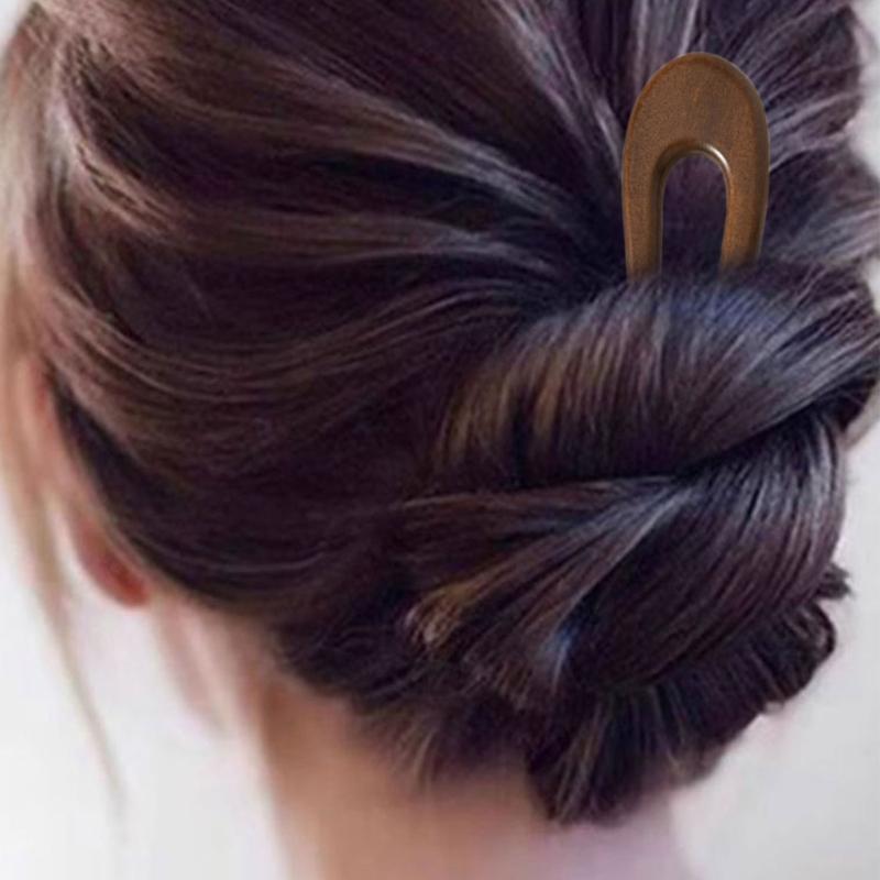 Elegant Wood Hairpin For Women Ancient French Hair Stick Wooden Hair Accessories For Bun Updos And Formal Event