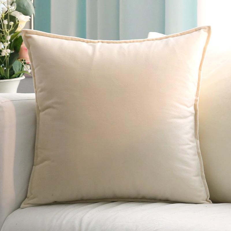 Velvet Cushion Cover Solid Color Square Pillow Covers for Home Living Room Sofa Decorative Headboard Pillowcase 50x50cm/60x60cm