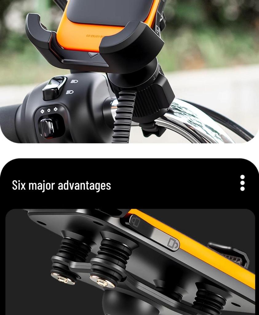 Electric Vehicle & Motorcycle Phone Holder with Battery for Navigation