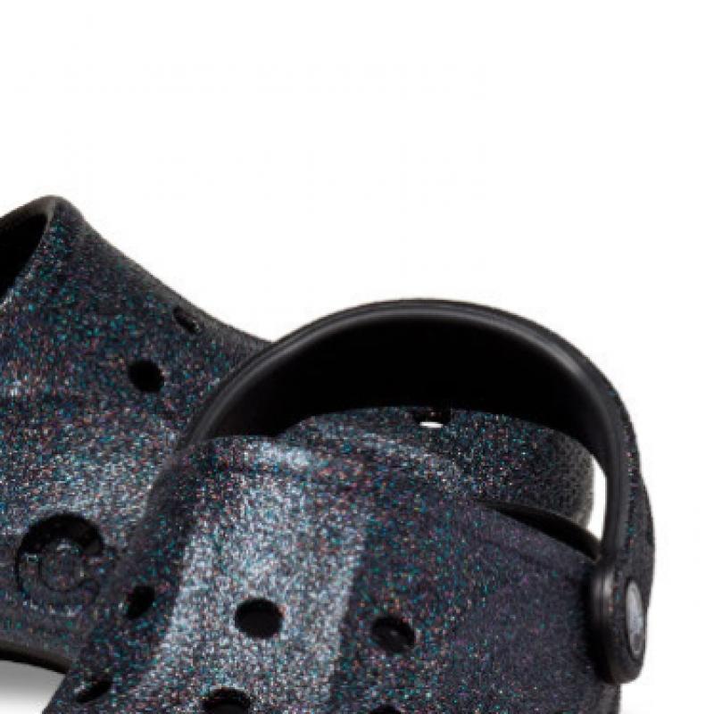 Baya Glitter Clog Bk For Crocs