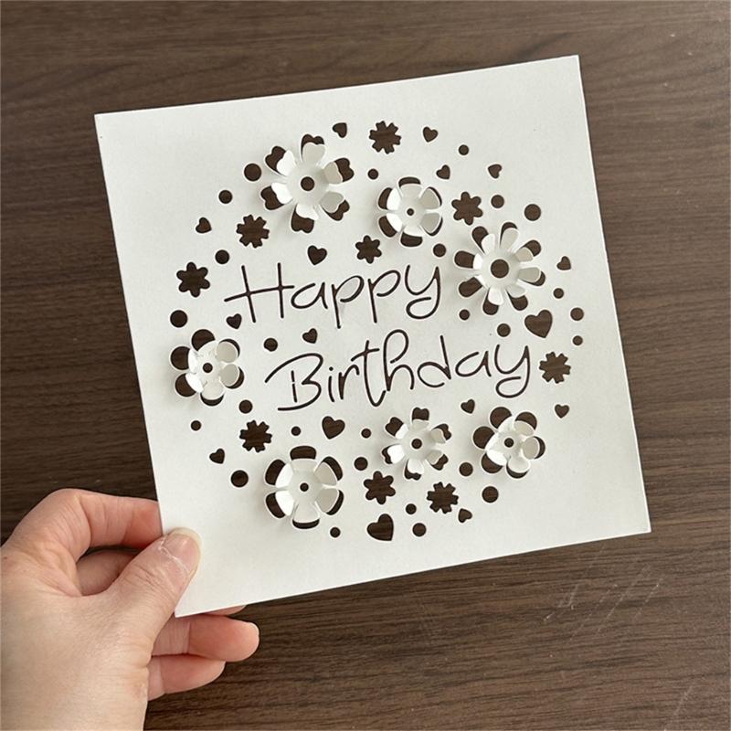 Birthday Flower Metal Die Cuts Carbon Steel Cutting Dies Embossing Stencils for Card Journal Scrapbooking Decorations