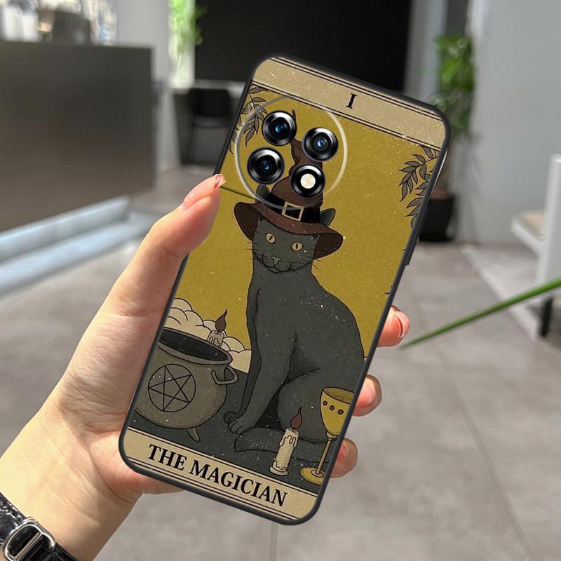 Moon Tarot Witch Cat Case For OnePlus Nord CE 5 2 3 4 Lite N20 N30 OnePlus 15 13 12 R 11 10 9 Pro 8T 10T 10R Cover