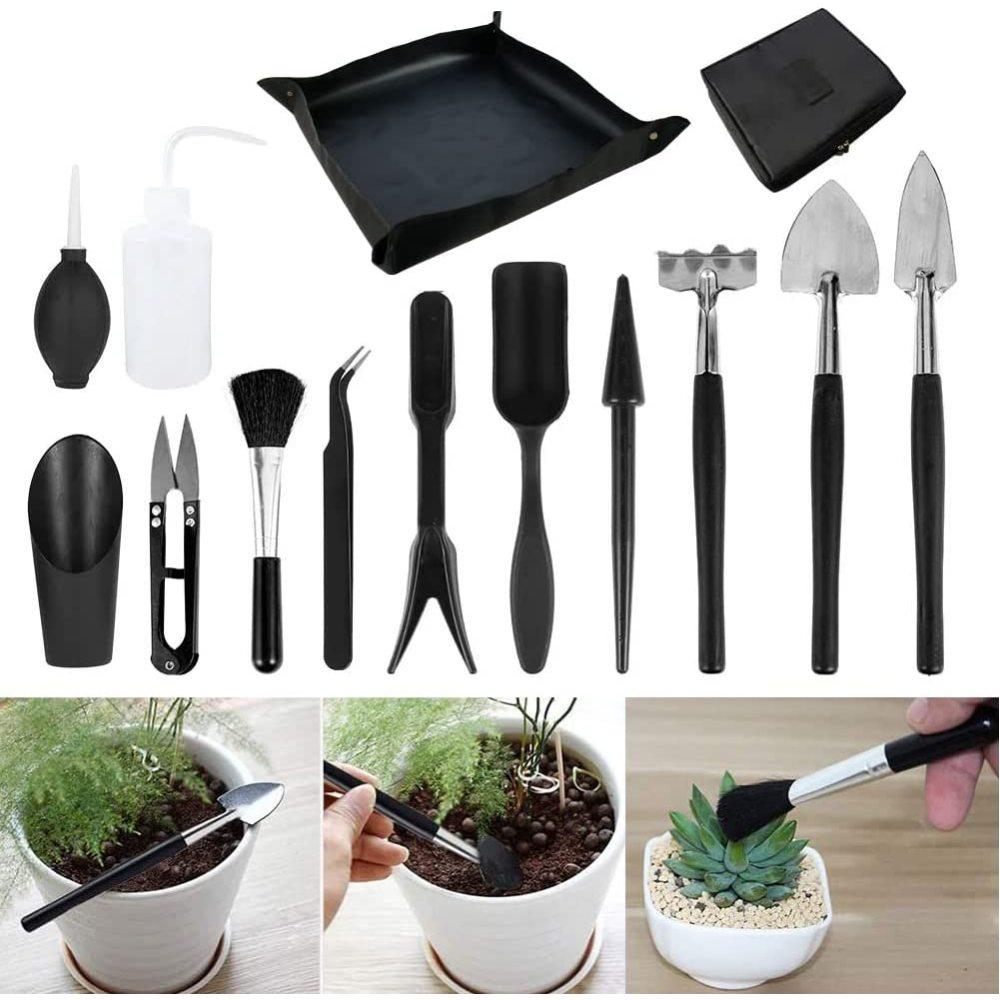 Pieces Plants Succulent 15 Tools Plant Repotting Mat And Storage Bag For Indoor Outdoor Plant Care