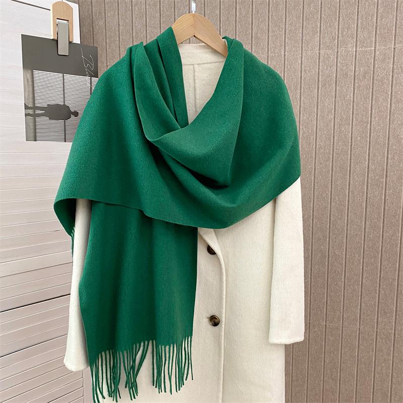 Fashion Solid Color  Women Scarf Winter Hijabs Tessale Tassels Long Lady Shawls Cashmere Like Pashmina Hijabs Scarves Wraps