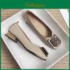 Single Shoes Size Womens 3543 Thick Heels Mary Jane Shoes Rhinestone Buckle Party Dress Shoes