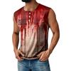 Men's Halloween Printed Sports Button Pocket Sleeveless Vest