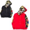 Sweat à capuche zippé tendance camouflage requin pour hommes et femmes, confectionné dans un tissu confortable en mélange de coton.