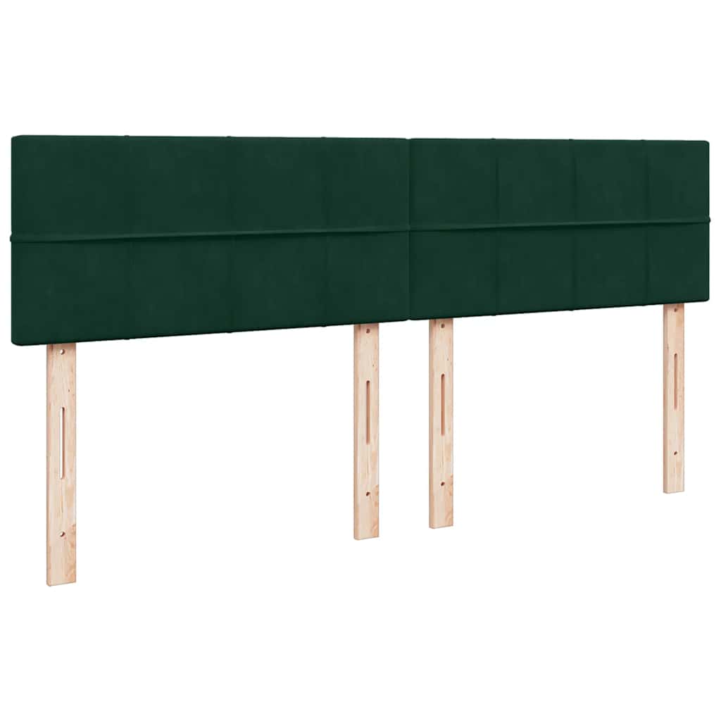 Ottoman Bed with Mattress Dark Green 160x200 cm Velvet