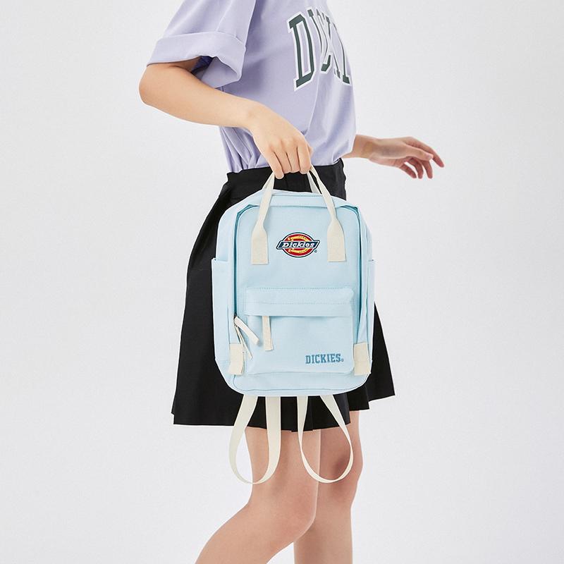 Dickies Minimalist Embroidered Logo Polyester Student Backpack Women Backpack Light-Green Purple Washed-Blue DK-B009
