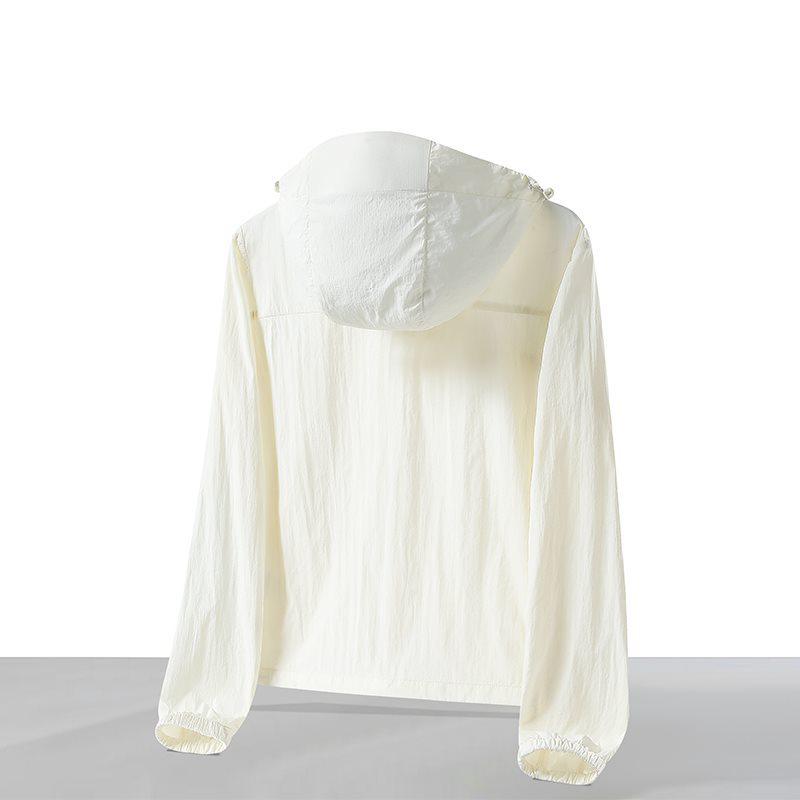 Women's Ultra-Light Ice Silk Sun Protection Windbreaker with Hood - Breathable, Windproof, and Skin-Friendly