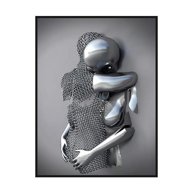 Metal Body Portrait Decoration Mural Romanticism Poster Canvas Painting and Living Room Wall Art Prints for Modern Home Decor No Frame