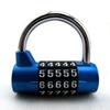Cadenas à mot de passe antivol en forme de U à 5 chiffres pour portes, valises, tiroirs et salles de sport