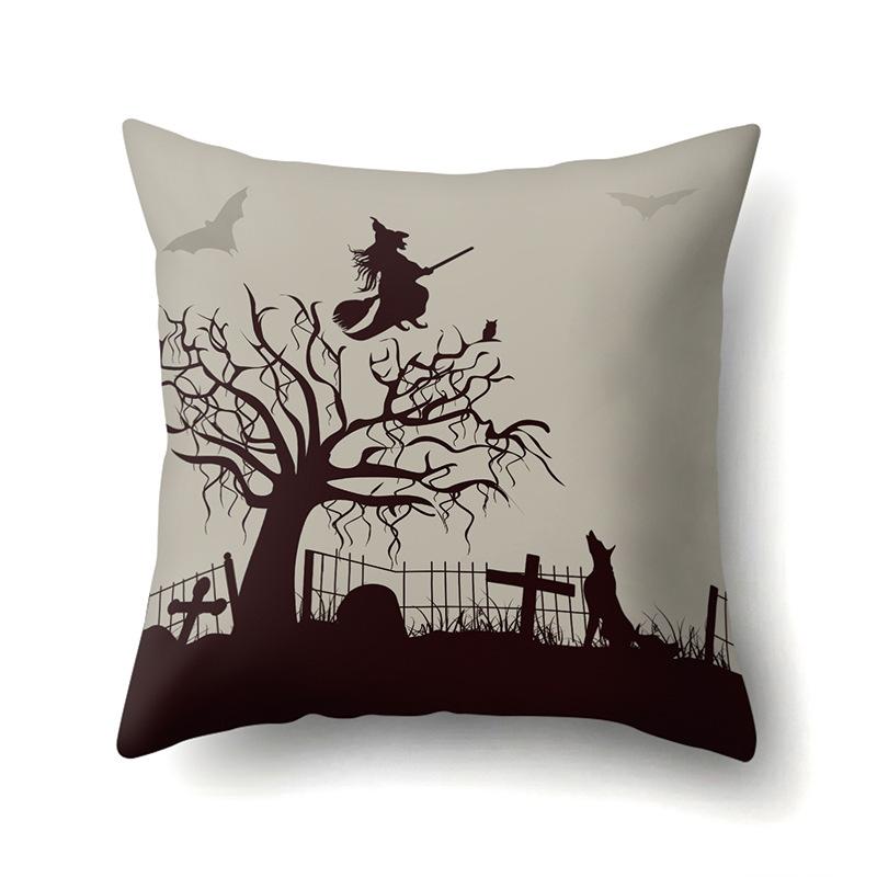 Halloween Polyester Kissenbezug Auto Lendenkissen Kürbis Sofa Kissenbezug Heim Wohnzimmer Kissenbezug