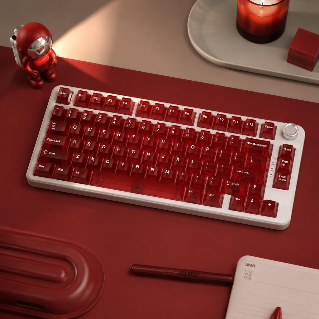 Xiaomi New 132 Keys English Cherry Height PC Fully Transparent Keycaps Mechanical Keyboard Custom Multilingual Keycaps for MX Keyboard