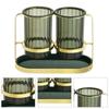 Chopsticks Drying Holder Iron PET Transparent Chopsticks Drying Caddy for Spoons Kitchen Green Gold