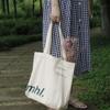 Canvas Bag Zipper Bag UGH Shoulder Shopping Class Shopping Cloth Bag Wholesale Handbag Large Capacity Literary