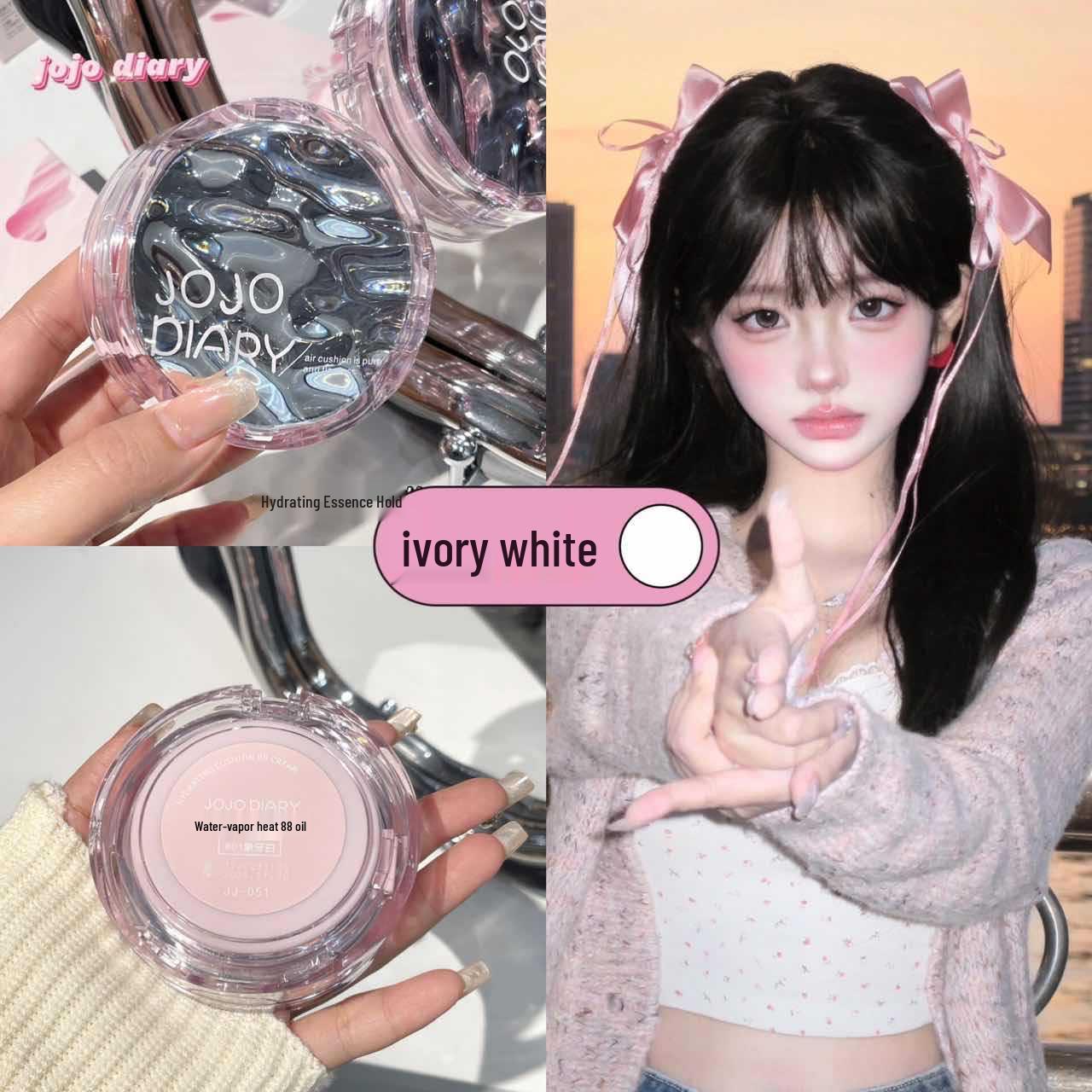 

Увлажняющий кушон BB-крем Yalin Jiujiu Diary: Стойкий, Сияющий, Не скатывающийся, Водостойкий, Потостойкий. 15g