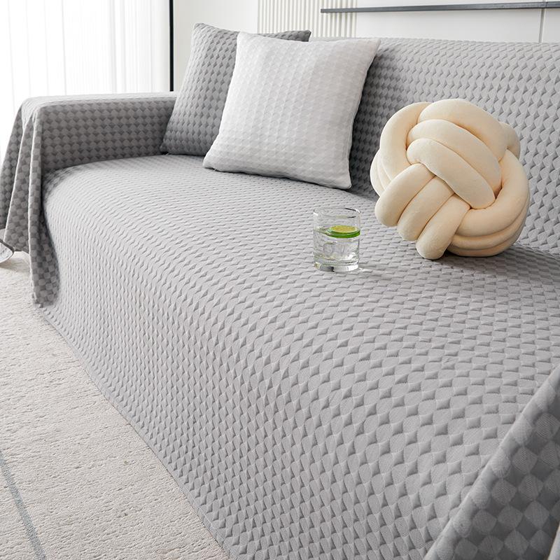 

Летнее прохладное ощущение Ледяной шелк Диванное полотенце Цельное Полностью закрытое Свежее Покрывало для дивана Ткань Нескользящая Подушка для дивана Одеяло 180-130cm