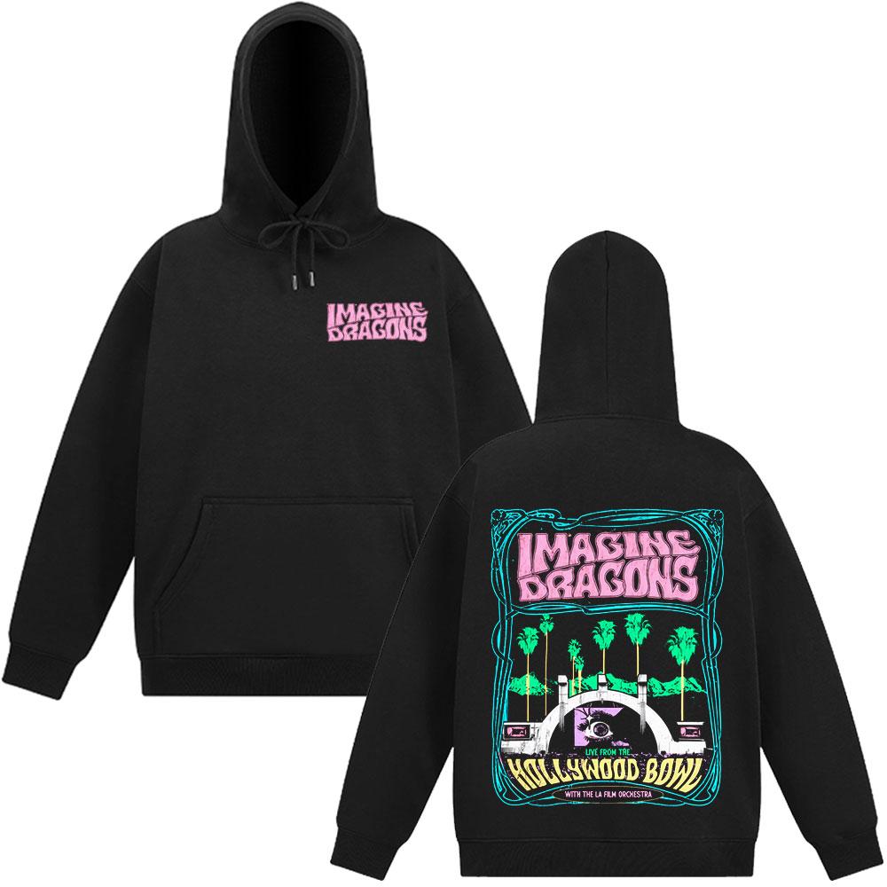 Imagine Dragons Band Loom World Tour 2025 Harajuku Sweatshirt Herren Damen Hip-Hop Pullover Heißer Verkauf Locker Lässig Übergroß Kapuzenpullover