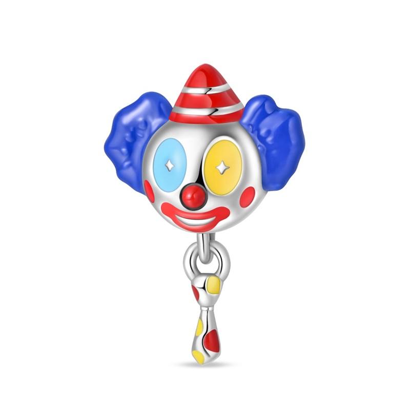 Halloween Series Copper Circus, Clowns & Tickets Triple Dangle Charm Fits 3Mm Bracelet Funny Joker Beads Jewelry