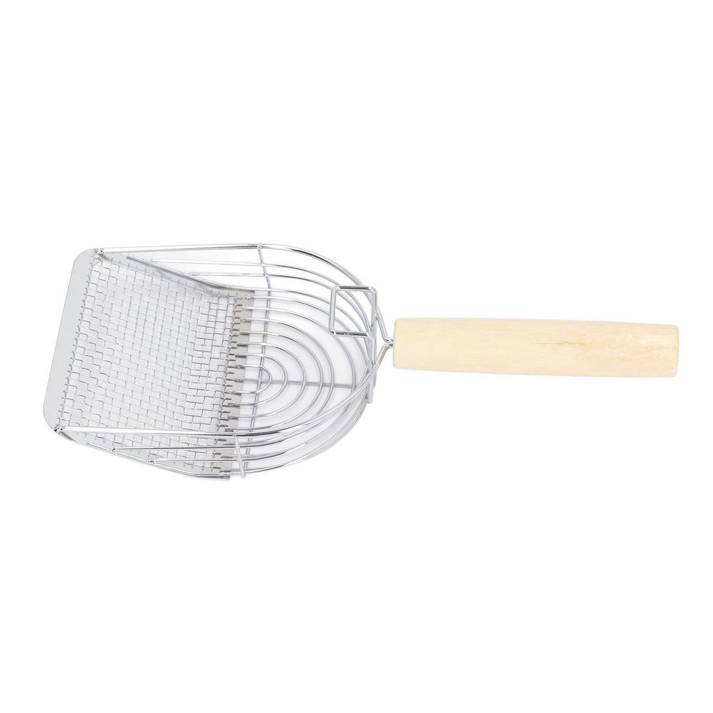 Cat Litter Scoop Grid Oval Mesh Sifting Ergonomic Handle Stainless Steel Kitten Litter Shovel for