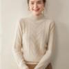 2025 Women's Slimming Cashmere Pullover: Loose Knit Base Layer with Half-High Collar, Warm Inner Wear Sweater.