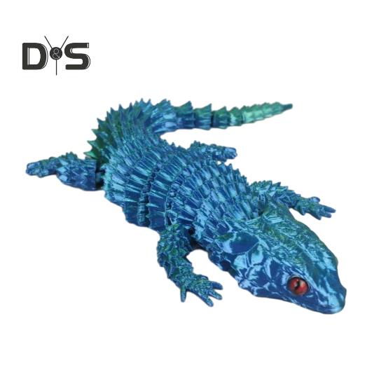 

3D-модель ящерицы, игрушка для игрушек, декор для рабочего стола, реалистичный вид, яркие цвета, тема животных, игрушка-ящерица, реквизит для фотосъемки синий