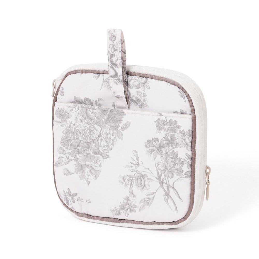 Franc Franc Classic Flower Sanitary Compression Pouch Light Pink