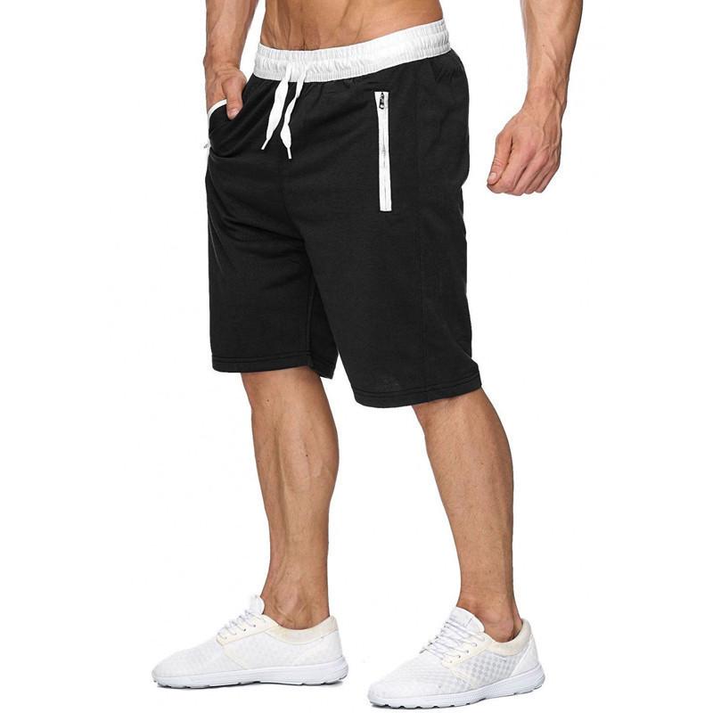 Men's Knee Length Pants Solid Color Casual Sports Short Trousers Summer Men Sports Short Pants