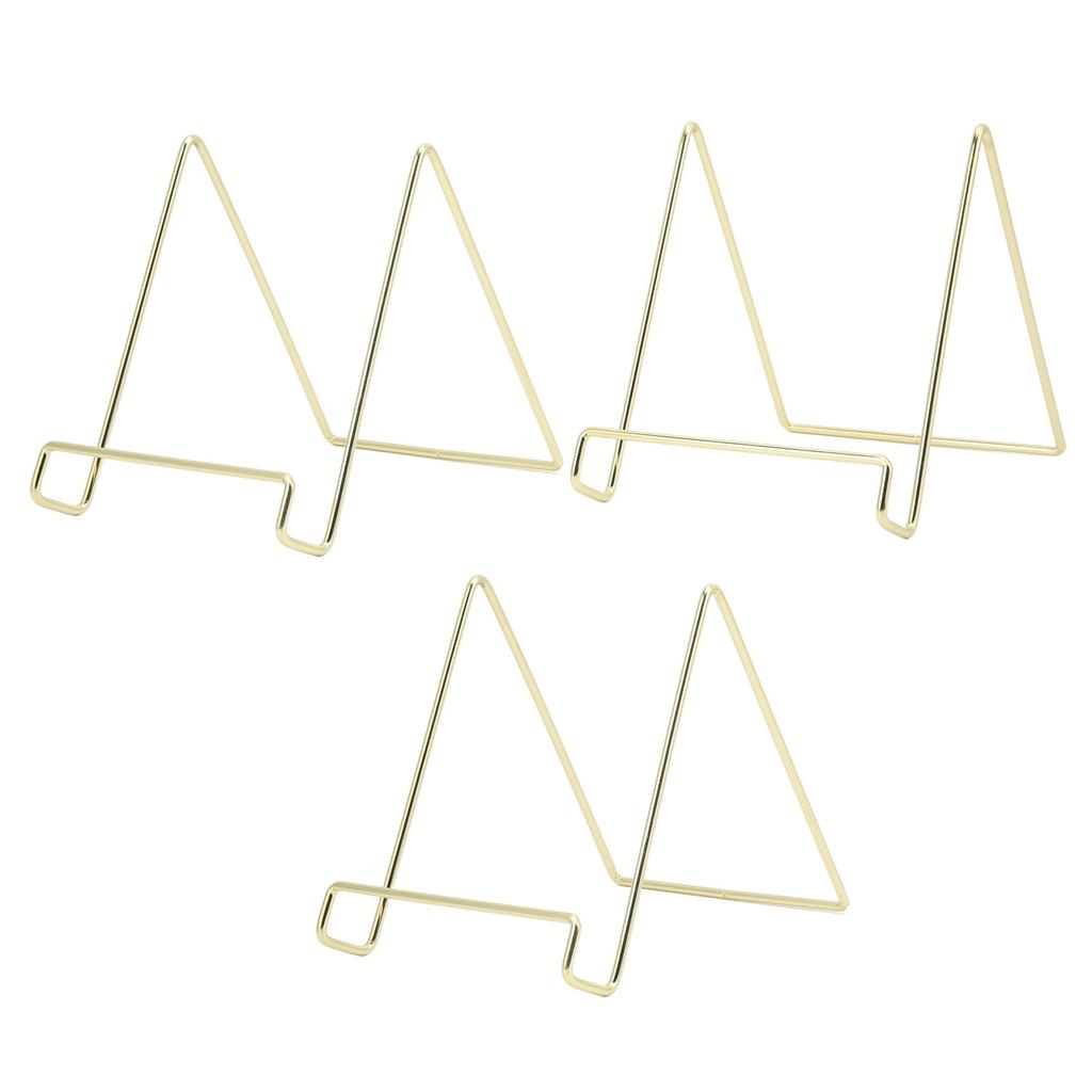 3 stk Tallerkenstativ Multifunksjonelt Slitesterkt Metall Stabilt Bred Anvendelse Enkelt Design Bokstativ for