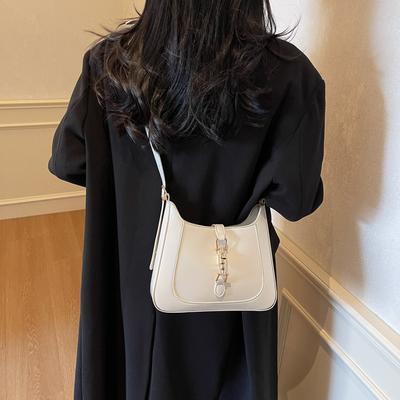 Simple and Fashionable Underarm Bag Women's 2025 New Foreign Style Solid Color Shoulder Bag High Texture Trend Temperament Messenger Bag