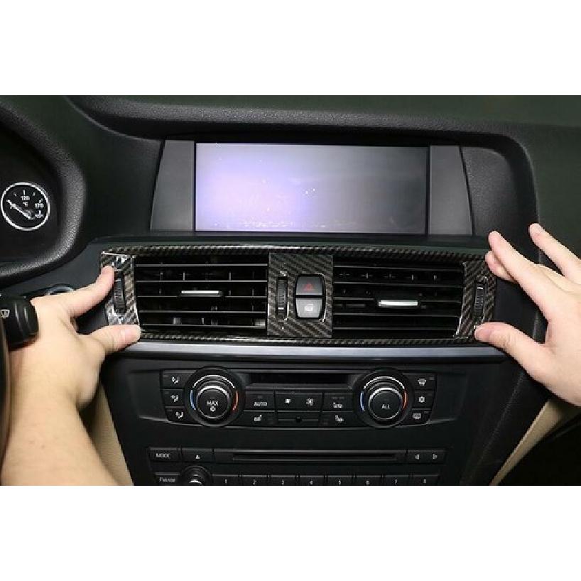 For BMW X3 F25 X4 F26 2011-2017 Carbon Fiber Middle Console Air Outlet Vent Trim
