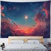 Cielo stellato, luna luminosa, decorazione murale notturna, arazzo, appendiabiti da parete per la casa, cartone animato, hippie, poster di sfondo artistico psichedelico