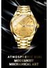 Tycoon Gold Men's Stainless Steel Double Calendar Waterproof Watch