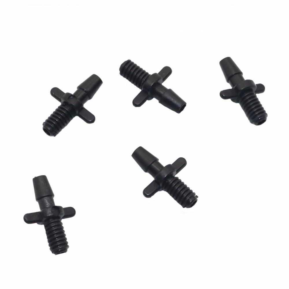 50 Pcs 3/5 Mm Hose Barbed Connector Double Ways 5 Mm Screw Thread Micro Irrigation Drip Articles Hose Accessories