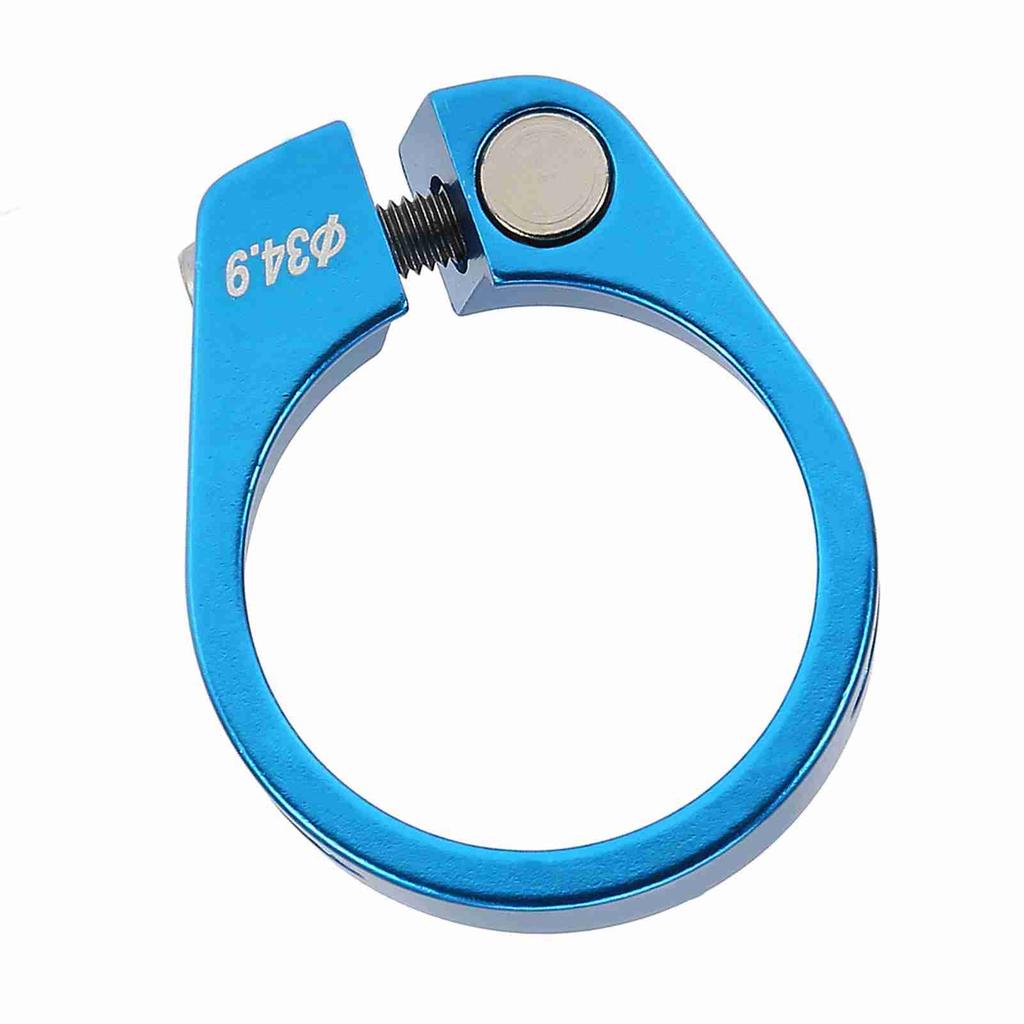 34,9 mm Aluminiumlegierung Fahrradsattelklemme Mountainbike Sattelstützenzubehör(blau)