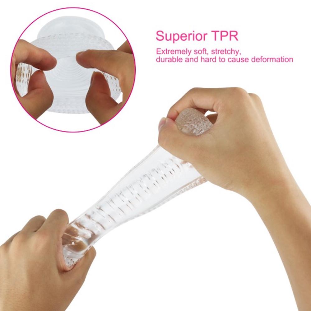 Male Masturbator Transparent Penis Trainer Sex Toys For Men Masturbatings Erotic Products Adult Toys