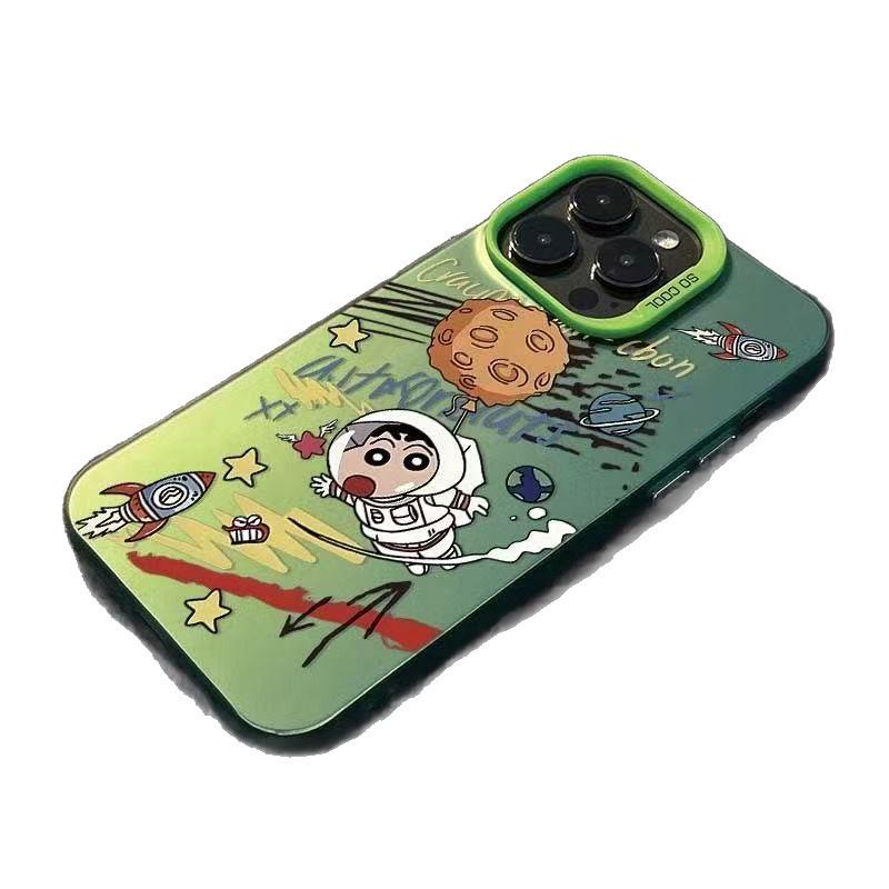 Cross Space Silver Hard Shell Drop-Proof Phone Case for Xiao Xin, Apple 16 Pro Max/15/14/13/12/7/8/Plus/XR