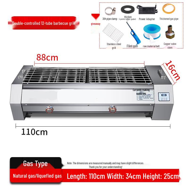 RSRDDY Commercial Liquefied Gas BBQ Grill