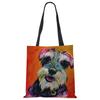 Schnauzer Dog Painting Handbags For Women Lady Korean Shoulder Bag Casual Shopping Shopper Bags Large Capacity CLE