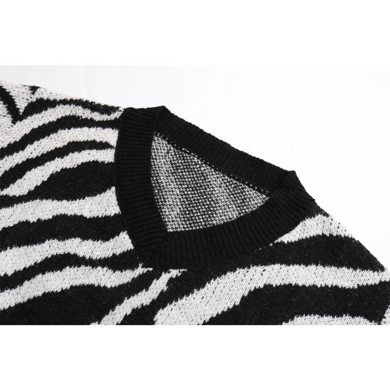 YYFS Women's Fashion Casual Fall Winter Colour Block Print Long Sleeve V-Neck Tops Women's Clothing Woolen Knitwear Sweaters