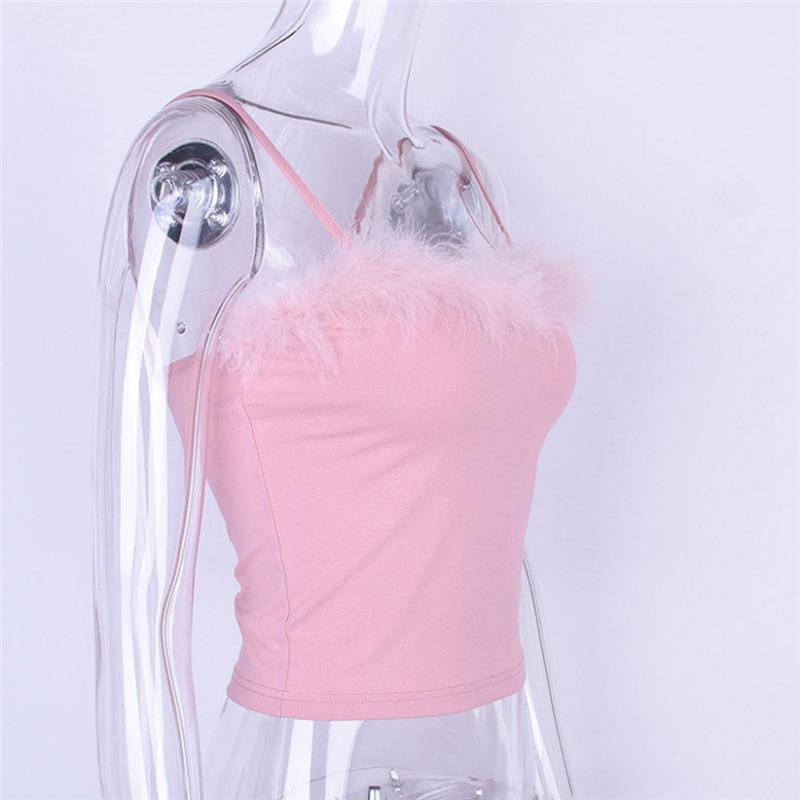 Fashion Elegant Slim Fit Plush Strapless Tanks Women's Camis Summer Sleeveless Backless Sexy Tank Tops Women Street Solid Office Lady Tank Vest 2540