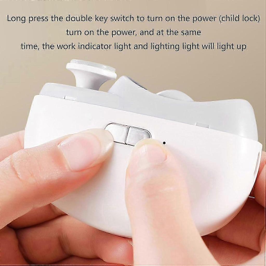 Electric Nail Clipper for Seniors with Nail Catcher, USB Rechargeable 3-in-1 Trimmer and File, LED Light