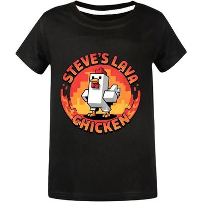 Boys Steve's Lava Chicken T-Shirt Youth Cotton Kids Game Tee Birthday Gift Girls Summer Funny Tops Sweatshirt