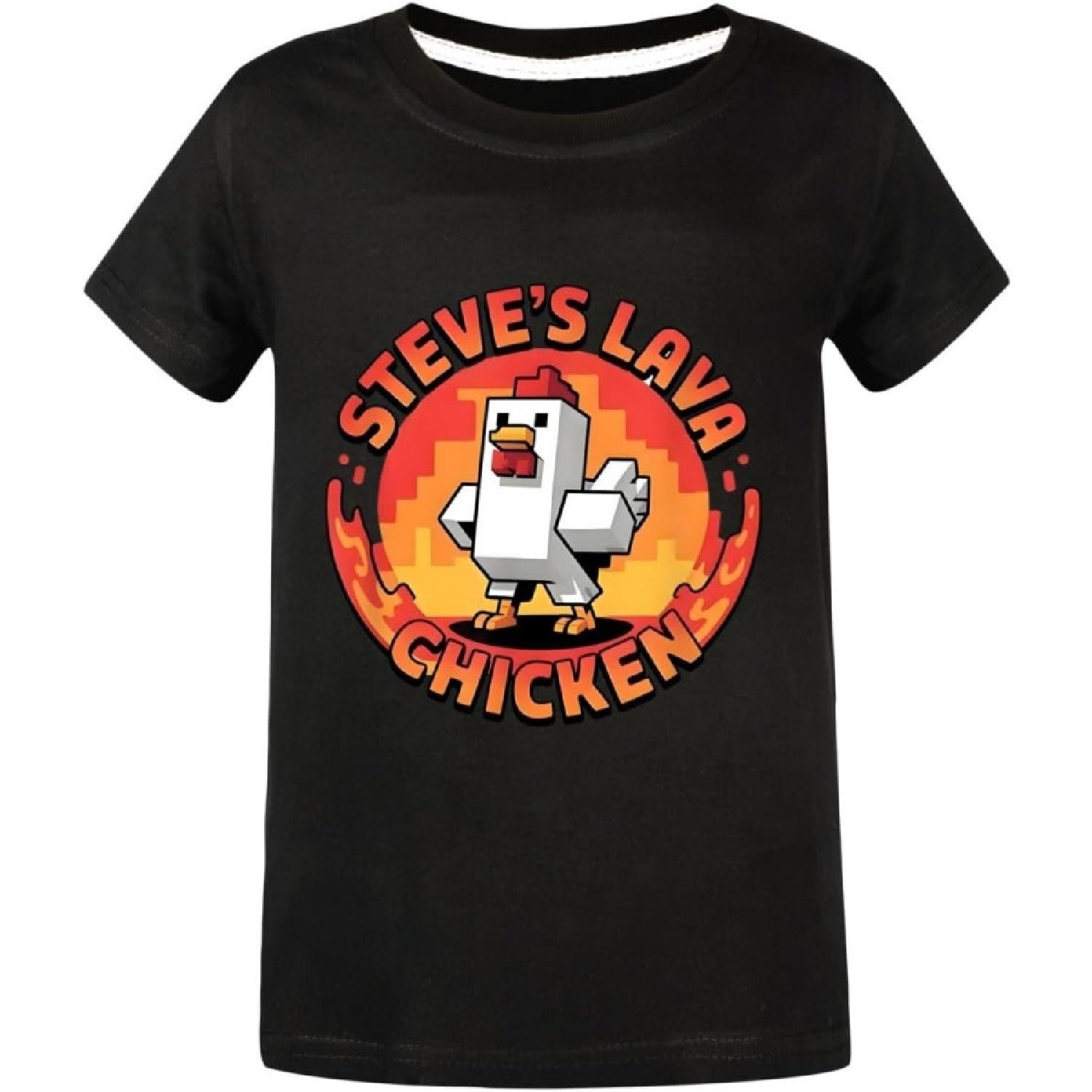 

Boys Steve s Lava Chicken T-Shirt Youth Cotton Kids Game Tee Birthday Gift Girls Summer Funny Tops Sweatshirt XXXXXL різнокольоровий