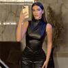 European and American Style Women's 2024 Leather Cowl Neck Waist-Cinching Asymmetrical Hem Sleeveless Top